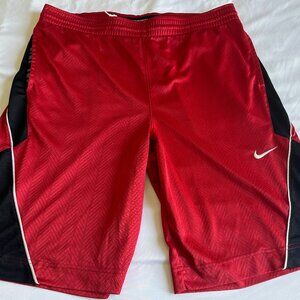 Nike Men's Dri-Fit Athletic Basketball Red/Black Shorts – Size Medium / Large